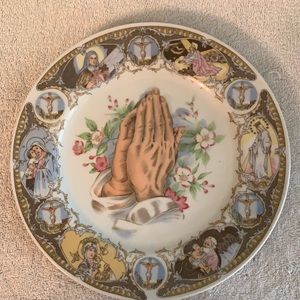 Praying hands plate